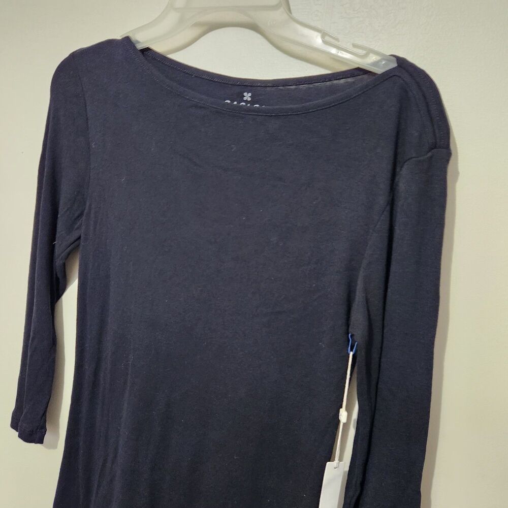Caslon Top Size Small Black Nordstrom Casual Top - Picture 2 of 12